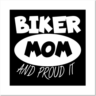 Motorcycle biker mom Posters and Art